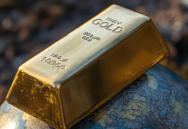 gold on globe for its importance