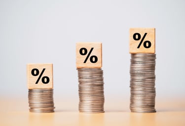 coins with % for interest rates