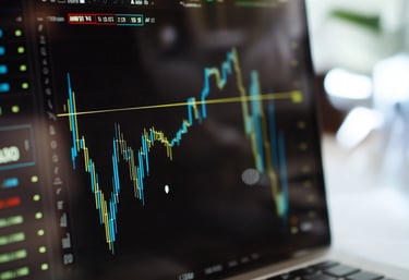 investing chart with candlesticks