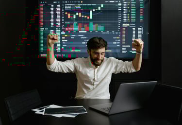 guy happy for his investment success because he is an experienced investor in gold ira