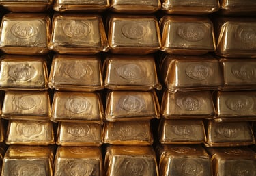 shiny gold bar pallet