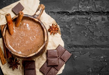 Bebida caliente a base de Cacao con leche