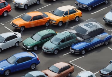 A man inside a vehicle with his hands pressed against the windshield. He appears to be making a playful or surprised expression. The vehicle has a sign with the name 'K. S. Motors Pvt. Ltd.' on the windshield and is a Mahindra model. Another person is seated next to the man inside the vehicle.