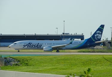 Alaska Airlines plane on runway