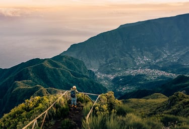 Pico Ruivo viewpoint overlooking Madeira’s mountains and valleys