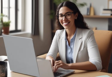a man riding a skateboard down a street next to tall buildings