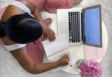 A brand designer working on a brand identity project for a small business