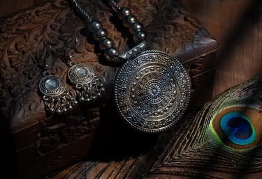 Oxidized Metal Jewelry Photography