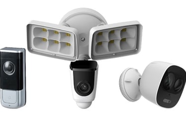wifi security cameras - doorbell, floodlight, and standard security cameras