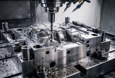 Molde usinado em centro de usinagem CNC