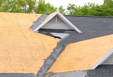 New roof installation in process by Local roofing contractor 
