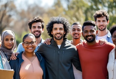 Diverse group in educational setting