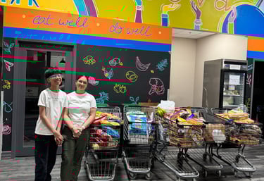 Delivering food collections to the local food bank