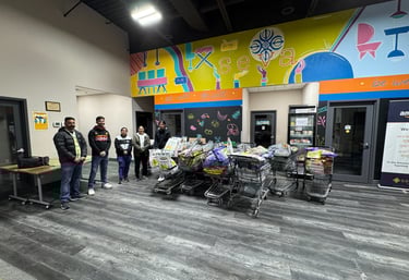 Food Delivery at the local food bank after the food drive