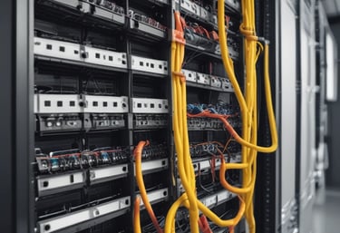 A diverse team collaborating on a digital interface displaying AI models and robotic designs.