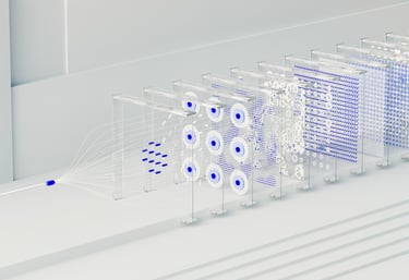 Strak raster als metafoor voor structurele aanpak bij morele reflectie.