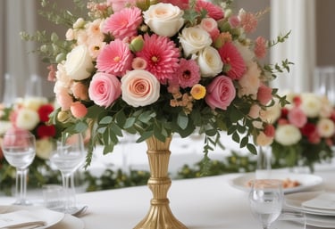 A beautifully arranged wedding agenda with floral accents.