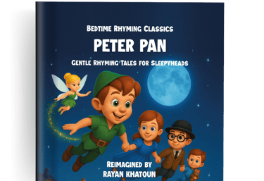 a children's book cover of peter pan by rayan khatoun