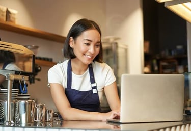 Small business owner saving time with ShuvAI automated customer service management