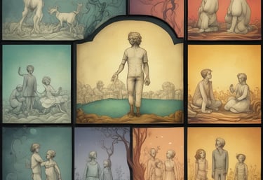 An open sheet music book displaying musical notations and lyrics. The pages are slightly blurred in the background, focusing on a section of the music with clearly visible notes and treble clef.