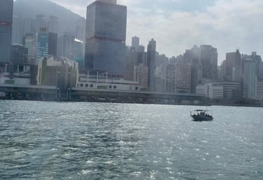 Victoria harbour in Hong Kong