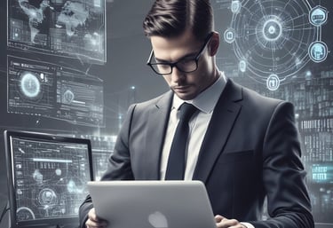A speaker is presenting at a technology-themed event, with a backdrop displaying a title about responsive web design. The backdrop is colorful with purple and blue tones, featuring multiple logos, including IECE, CIESPAL, and Campus Party. The speaker stands at a podium with a microphone, and there is a partial view of the audience area.