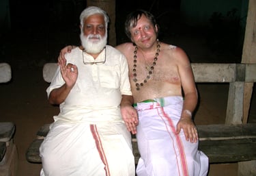 Sri Amritananda and william thomas at devipuram