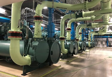HVAC plant room within a building