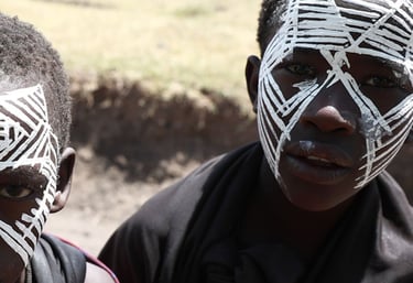 The Manyati tribe with painted face