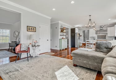 Staging Client's Open Floor Plan with Mauves and Greiges