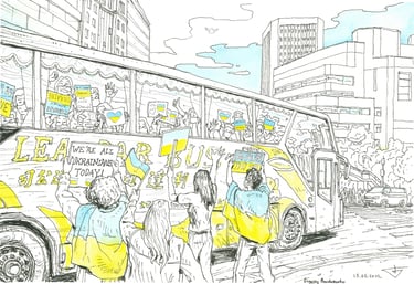 Taiwan Stands With Ukraine artist Evgeny Bondarenko