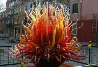 sculpture en verre de Murano à Murano