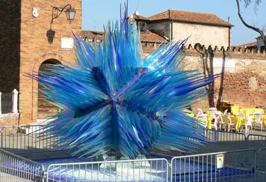 verre de Murano bleu