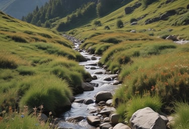 A comforting scene of nature promoting relaxation.