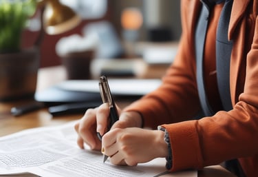 a man riding a skateboard down a street next to tall buildings