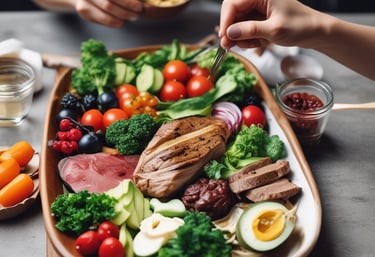 a man riding a skateboard down a street next to tall buildings