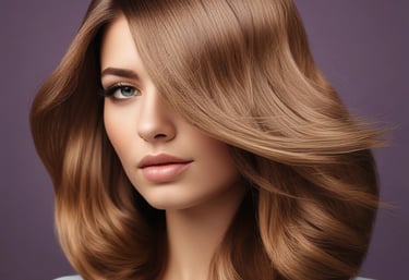 A stylist performing a hair treatment on a client in a luxurious setting.