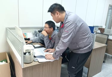 the engineers are doing mold design and 3D drawings