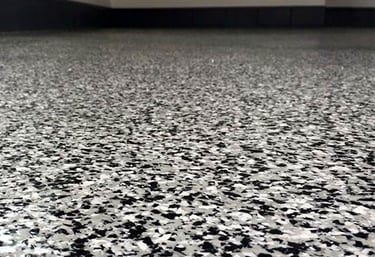 Domino Flake Floor in Grand Island Home