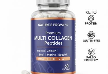 a bottle of multi - vitamin collagen capsules