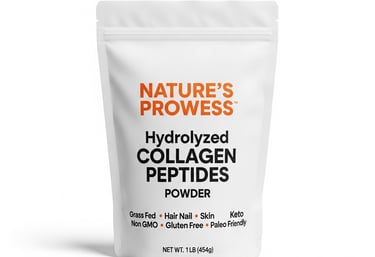 a bag of hydrogelized collagen powdered powdered powdered powder