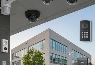 Physical Security components including cameras and entry devices.
