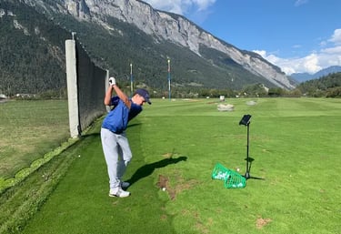 Golfer auf der Driving Range