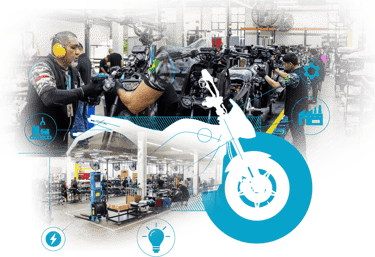 fabrica da dbs montando motos elétricas