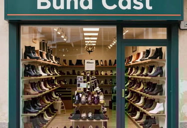 A delivery vehicle parked outside a supermarket ready to load fresh groceries.