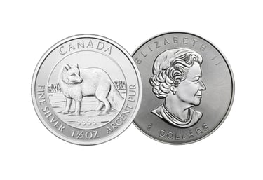 canadian arctic fox silver coin