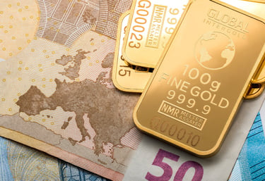 gold layed out showing how a gold ira may protect against inflation