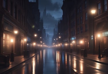 Close-up of script pages with handwritten notes under a bright desk lamp.