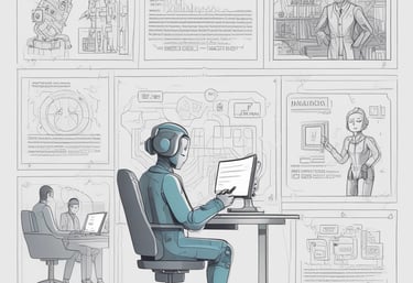 Photo of a team gathered around a table with charts and laptops, discussing strategic plans.