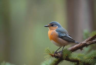 A cozy workspace with soft beige and light purple accents, featuring a notebook and a steaming cup of tea.